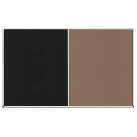 United Visual Products Enclosed Corkboard, 1 Door, 48"x36", 4" Fra UV3402-BLACK-ULTMAR